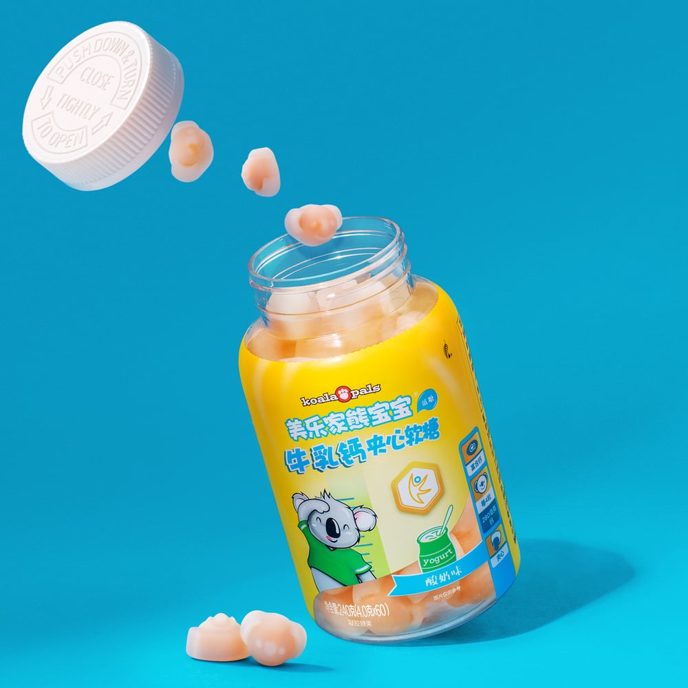 美乐家熊宝宝牛乳钙夹心软糖