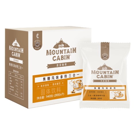 Mountain Cabin焦糖风味拿铁三合一速溶咖啡饮品