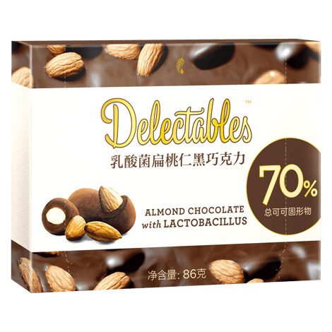 乳酸菌扁桃仁黑巧克力（70%）