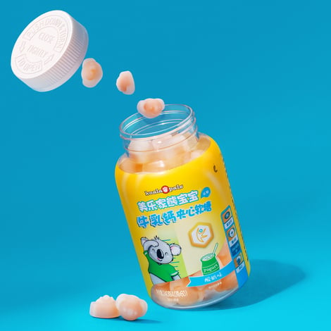 美乐家熊宝宝牛乳钙夹心软糖