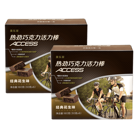 热劲巧克力活力棒-经典花生味 双胞组