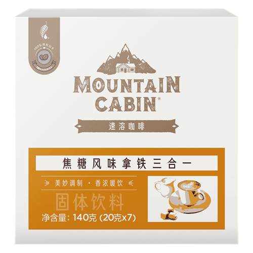 Mountain Cabin焦糖风味拿铁三合一速溶咖啡饮品