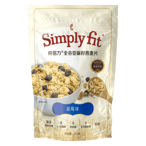 纤倍力全谷亚麻籽燕麦片-蓝莓味